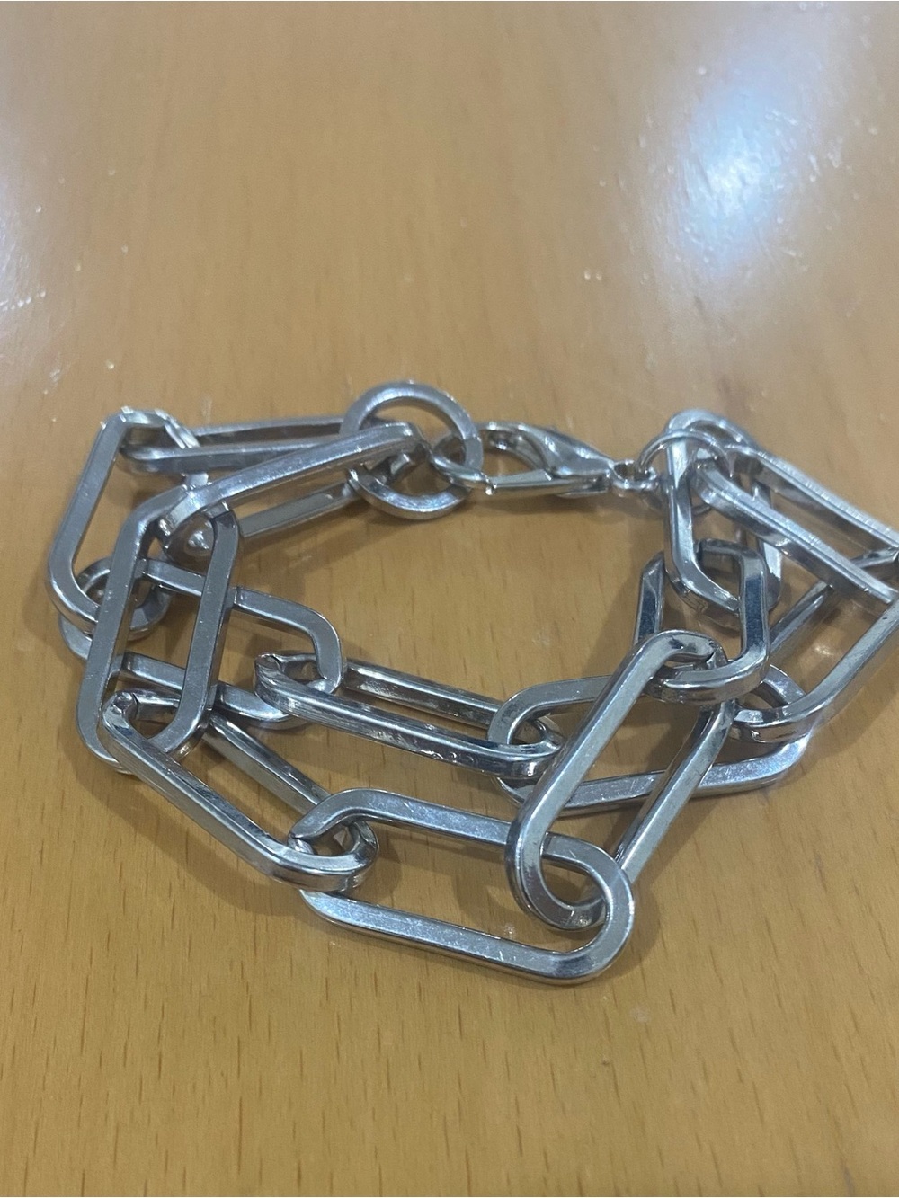 Contemporary Silver Link Bracelet for Women